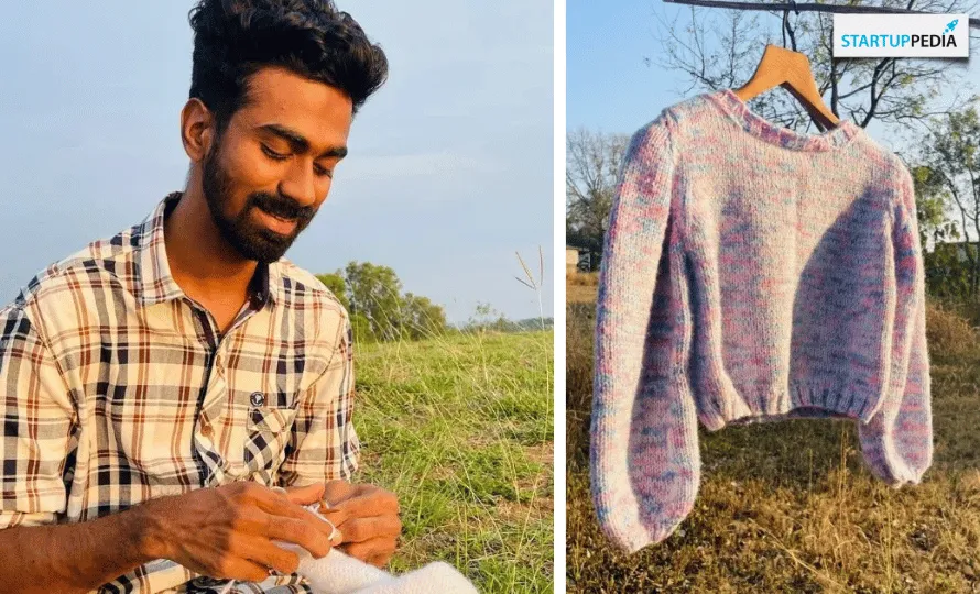 28 Y-O engineer from Hubli started knitting during the pandemic to manage his anxiety – now makes Rs 30,000 per month from his hobby.